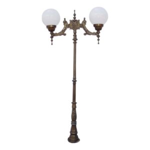 Poste Clássico Firenze Preto com Globos Duplos