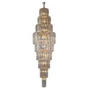 Lustre Pendente Cristal Âmbar Excelência Trinta Brilhos