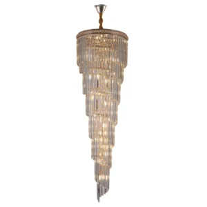 Lustre Pendente Cristal Âmbar Excelência Vinte Raios