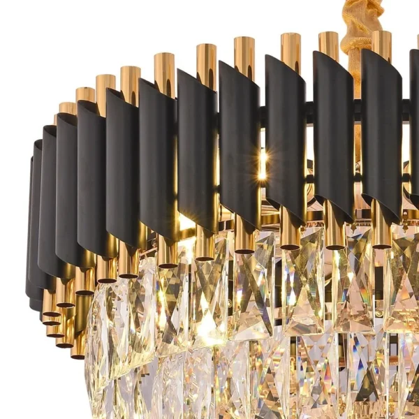 Lustre Pendente Preto Excelência Oito Estrelas