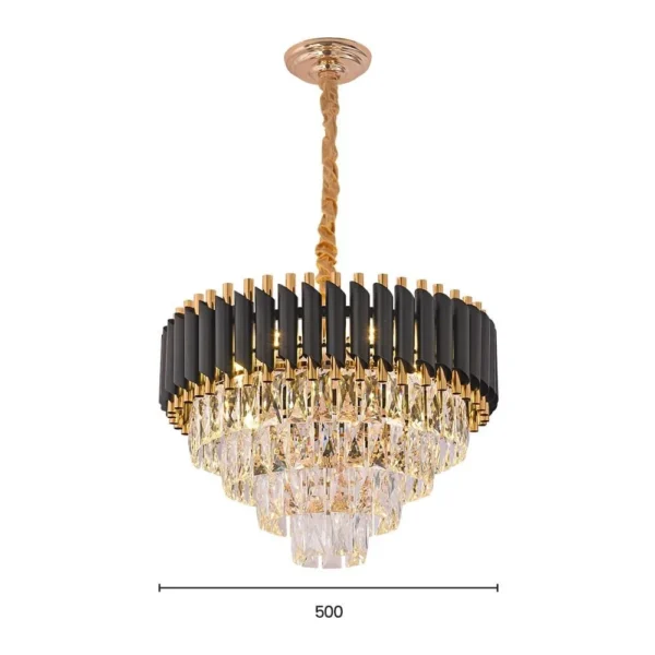 Lustre Pendente Preto Excelência Oito Estrelas