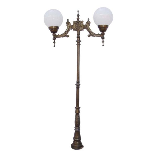 Elegância Design Poste Romano com 03 globos PT 1103-G