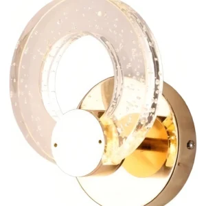 Arandela Dourada 10w 3000k Acrilistal Led Bolhas  Cor Dourado Bivolt