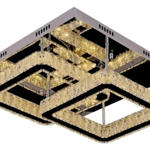 Lustre Led Cristal ED exclusive 48w Moderno Inox Luz 3em1