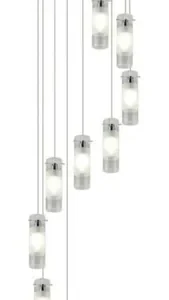 Pendente Ø30x100cm Cany light Elegância Design 9 Luzes Lâmpadas G9 (não Inclusas)
