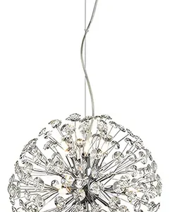 Pendente Dente De Leão Violet Chrome Cristais 60cm 12 e 14