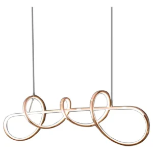 Pendente Led 75w  Silicon Rounded Elegância Design 3000k Estrutura Dourado