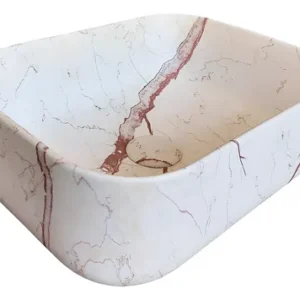 Cuba Para Banheiro Cerâmica Marmorizada Rose Gold CBAED-001